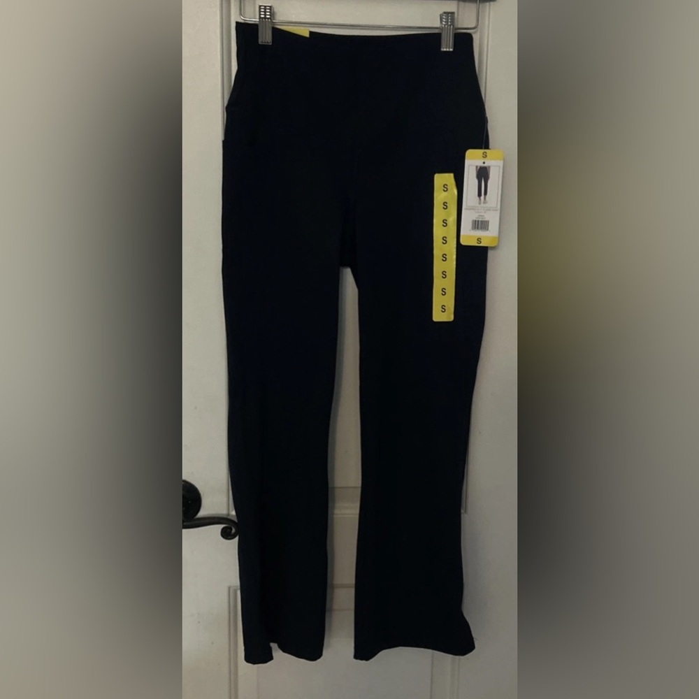 JOCKEY Womens Dark Navy Blue Cropped Slit Flare Pant Capris NWT Size S